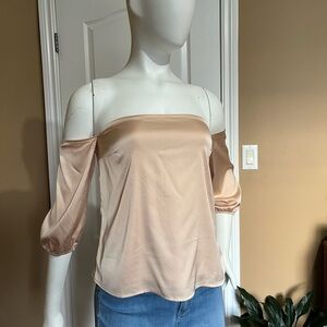 Elegant Off-Shoulder Cream Top
